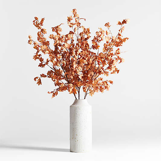 Faux Orange Oak Leaf Branch 66"