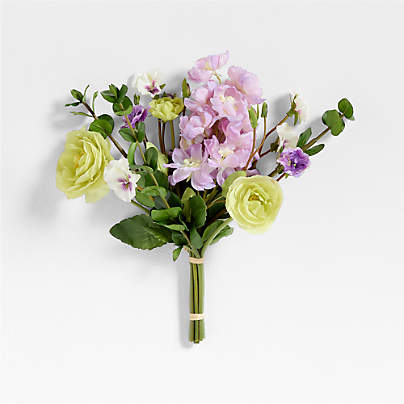 Faux Purple and Green Ranunculus Bouquet