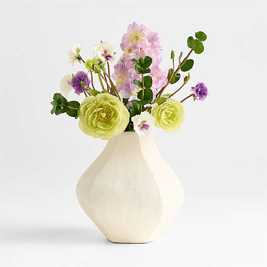 Faux Purple and Green Ranunculus Bouquet