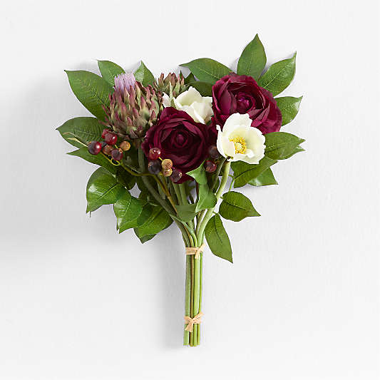Faux Purple Peony and Protea Bouquet