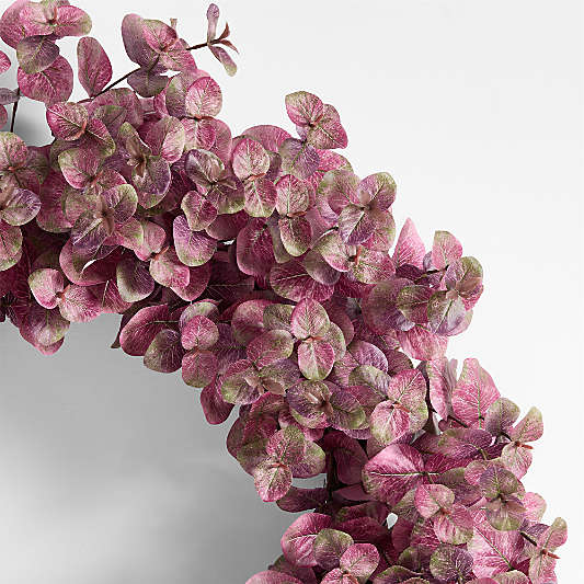 Faux Purple Smokebush Wreath 28"