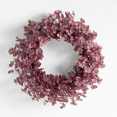 Faux Purple Smokebush Wreath 28"
