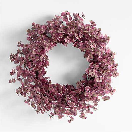 Faux Purple Smokebush Wreath 28"