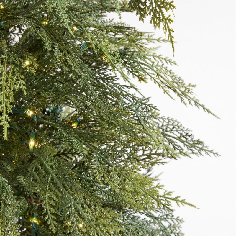 Faux Potted Hemlock Small Pre-Lit LED Christmas Tree with White Lights 4' - image 8 of 12