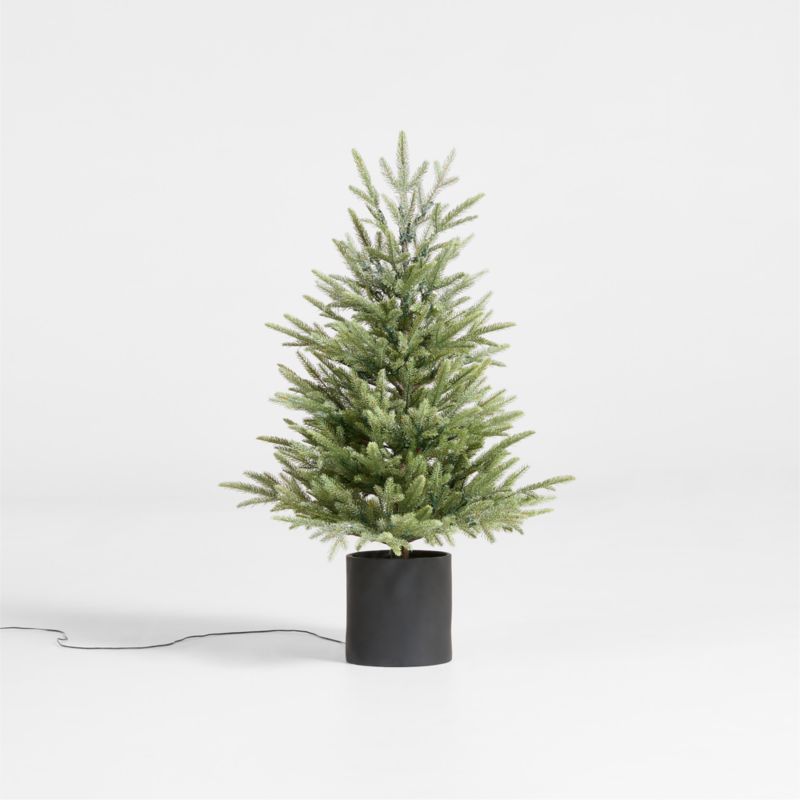 Faux Potted Norway Spruce Pre-Lit LED Tree with White Lights 3' - image 4 of 5