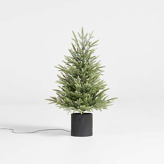 Faux Potted Norway Spruce Pre-Lit LED Tree with White Lights 3'