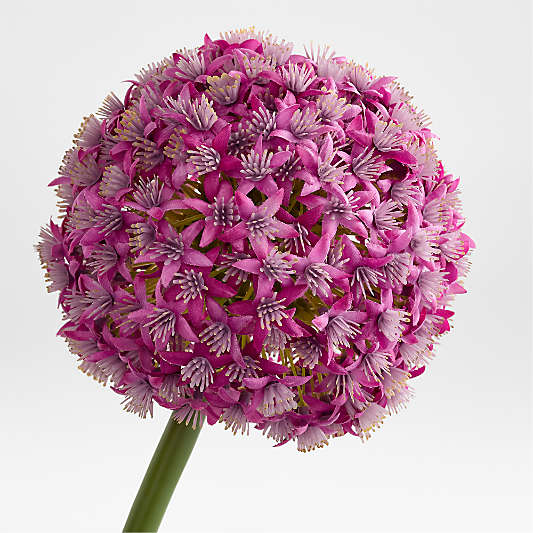 Faux Purple Allium Stem 29"