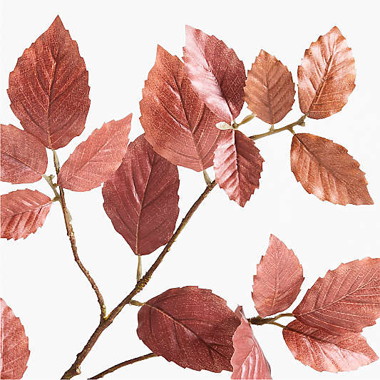 Faux Small Rust Leaf Branch 40"