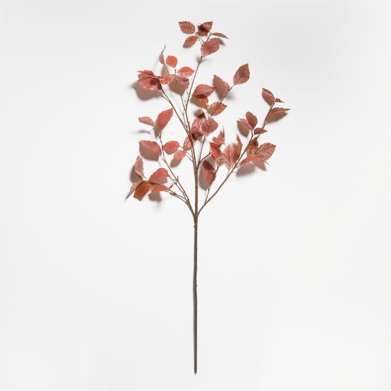 Faux Small Rust Leaf Branch