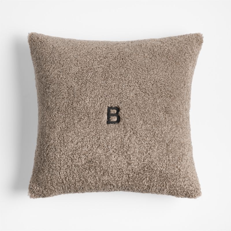 Faux Shearling 20"x20" Clay Taupe Throw Pillow Cover - image 4 of 9