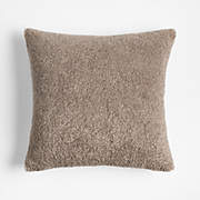 Hyde Pieced Suede 23x23 Coy Blue Throw Pillow Cover