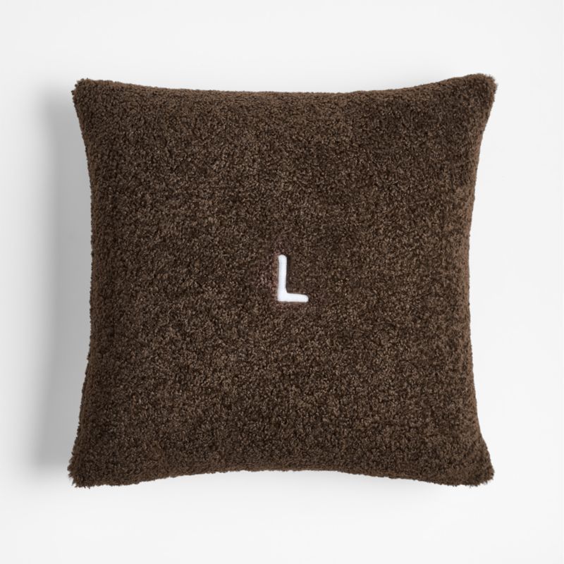 Faux Shearling 20"x20" Deep Brown Throw Pillow with Down-Alternative Insert - image 3 of 8