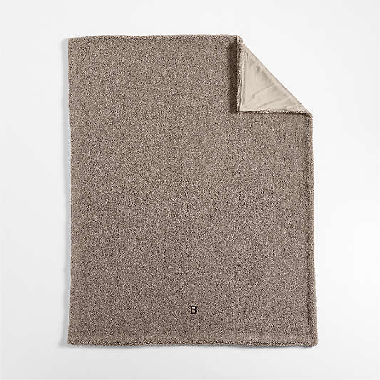 Faux Shearling 70"x55" Clay Taupe Throw Blanket