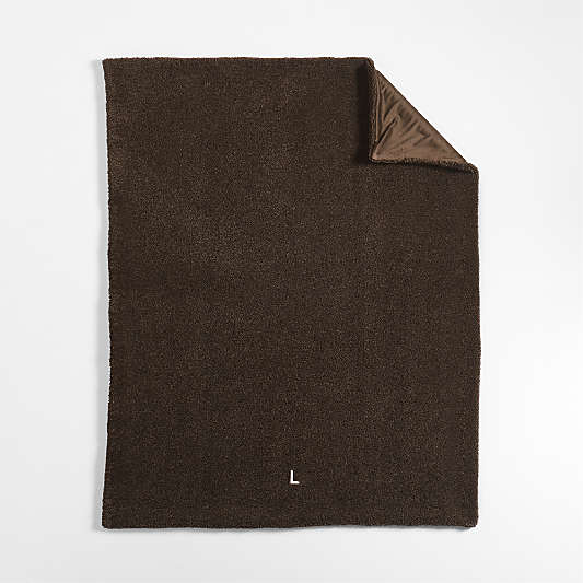 Faux Shearling 70"x55" Deep Brown Throw Blanket