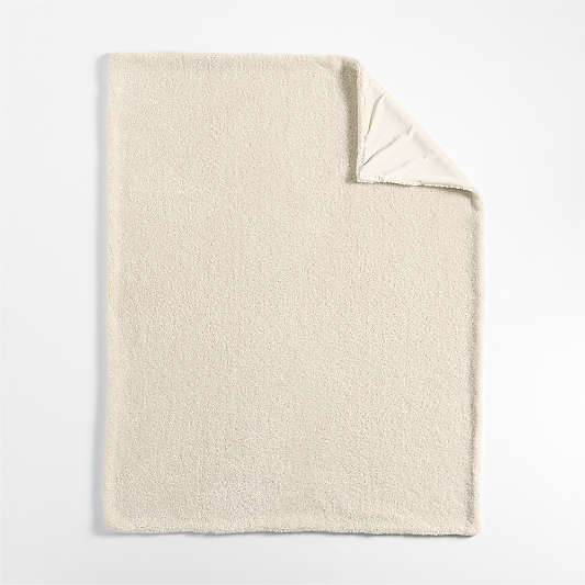 Faux Shearling 70"x55" Travertine Beige Throw Blanket