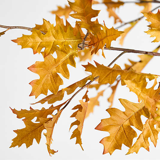 Faux Yellow Oak Leaf Branch 68"