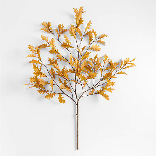 Faux Yellow Oak Leaf Branch 68"