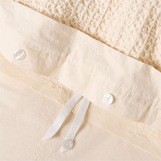 Organic Cotton Waffle Undyed Duvet Cover