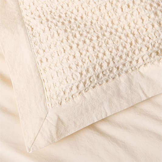 Organic Cotton Waffle Undyed Bed Pillow Sham