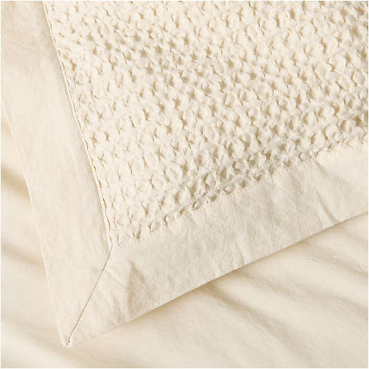 Organic Cotton Waffle Undyed Bed Pillow Sham
