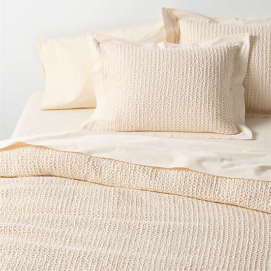 Organic Cotton Waffle Undyed Duvet Cover