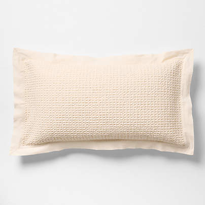 Organic Cotton Waffle Undyed King Bed Pillow Sham