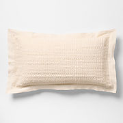 Organic Cotton Waffle Undyed King Bed Pillow Sham