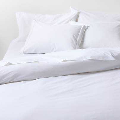 Favorite Washed Organic Cotton White Eyelash Full/Queen Duvet Cover