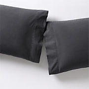 Storm Grey Faux Fur 23x23 Throw Pillow Cover