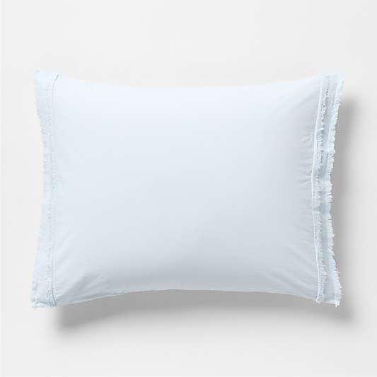 Favorite Washed Organic Cotton Pale Blue Bed Pillow Sham
