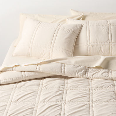 View Favorite Washed Organic Cotton Percale Undyed King Comforter details