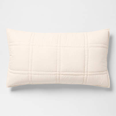Favorite Washed Organic Cotton Percale Undyed King Comforter Bed Pillow Sham