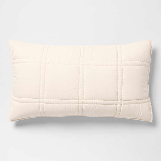 Favorite Washed Organic Cotton Percale Undyed King Comforter Bed Pillow Sham