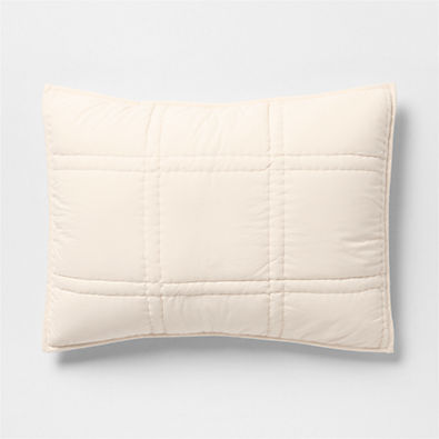 View Favorite Washed Organic Cotton Percale Undyed Standard Comforter Bed Pillow Sham details