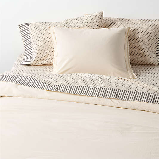 Favorite Washed Organic Cotton Block Print Standard Pillowcases, Set of 2