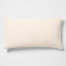 Favorite Washed Organic Cotton Undyed Eyelash King Bed Pillow Sham + Reviews | Crate & Barrel