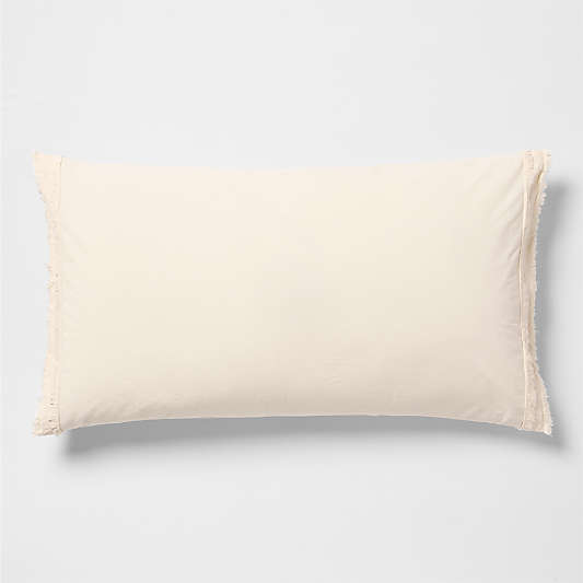 Favorite Washed Organic Cotton Undyed Eyelash King Bed Pillow Sham