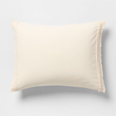 View Favorite Washed Organic Cotton Undyed Eyelash Standard Bed PIllow Sham details
