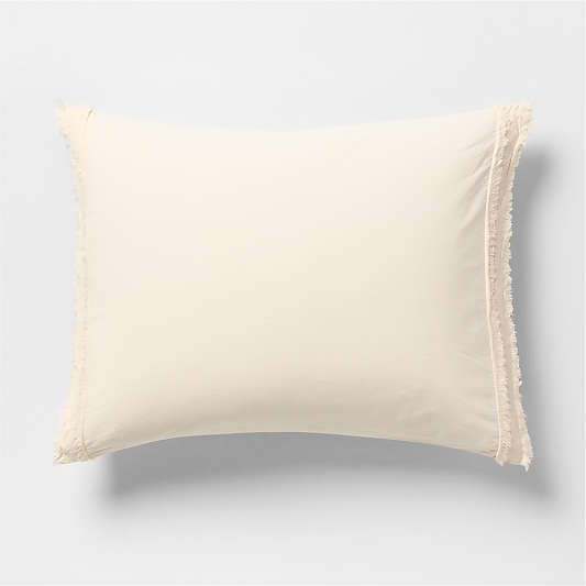 Favorite Washed Organic Cotton Undyed Eyelash Bed PIllow Sham