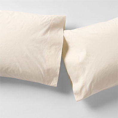 View Favorite Washed Organic Cotton Undyed King Pillowcases, Set of 2 details