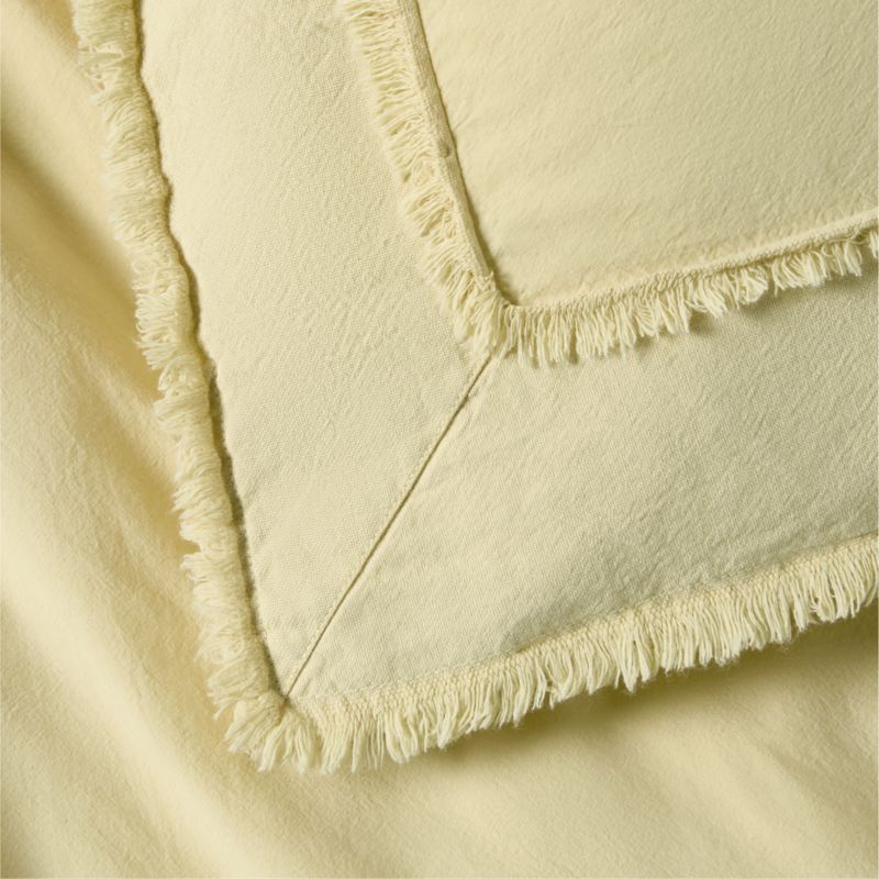 Favorite Washed Organic Cotton Lemon Yellow Sorbet Full/Queen Duvet Cover - image 5 of 6