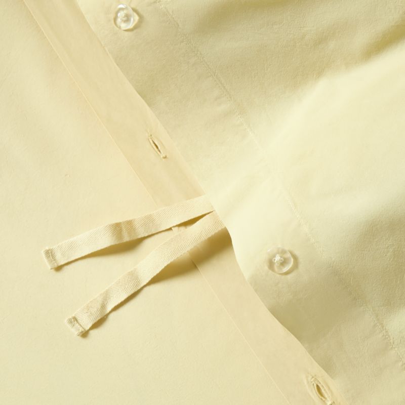 Favorite Washed Organic Cotton Lemon Yellow Sorbet Full/Queen Duvet Cover - image 4 of 6