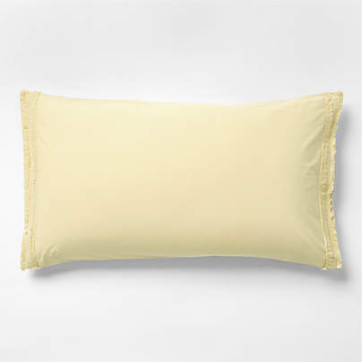 Favorite Washed Organic Cotton Lemon Yellow Sorbet King Bed Pillow Sham