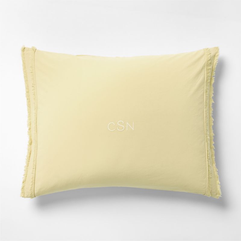 Favorite Washed Organic Cotton Lemon Yellow Sorbet Standard Bed Pillow Sham - image 6 of 7