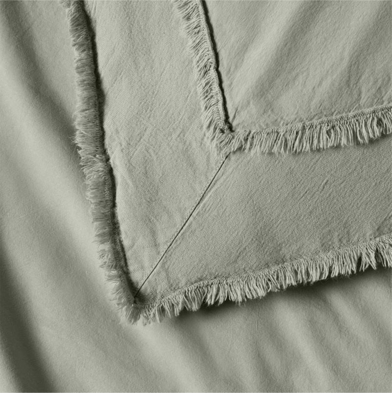 Favorite Washed Organic Cotton Sage Shadow Green King Duvet Cover - image 4 of 7