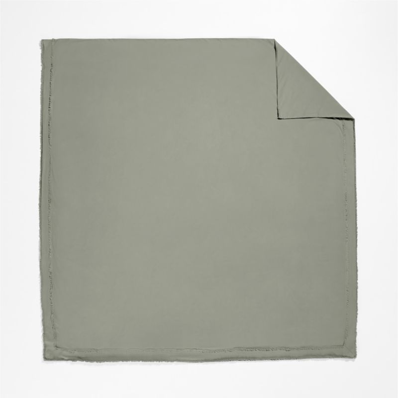 Favorite Washed Organic Cotton Sage Shadow Green King Duvet Cover - image 6 of 7