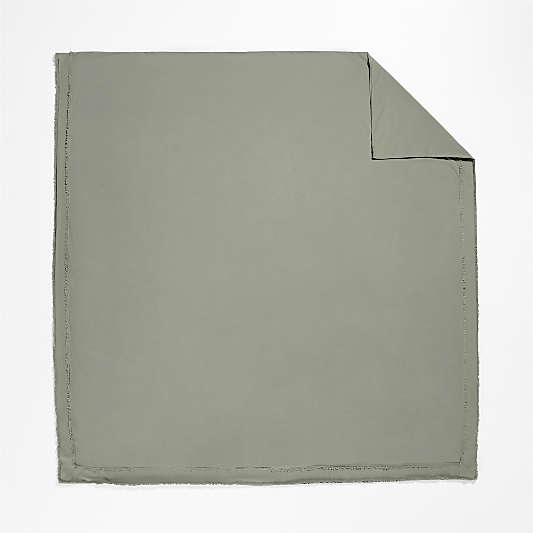 Favorite Washed Organic Cotton Sage Shadow Green Duvet Cover