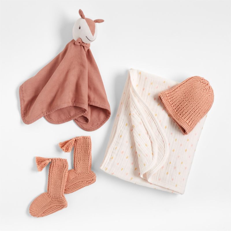 Fawn 4-Piece Organic Baby Swaddle Gift Set