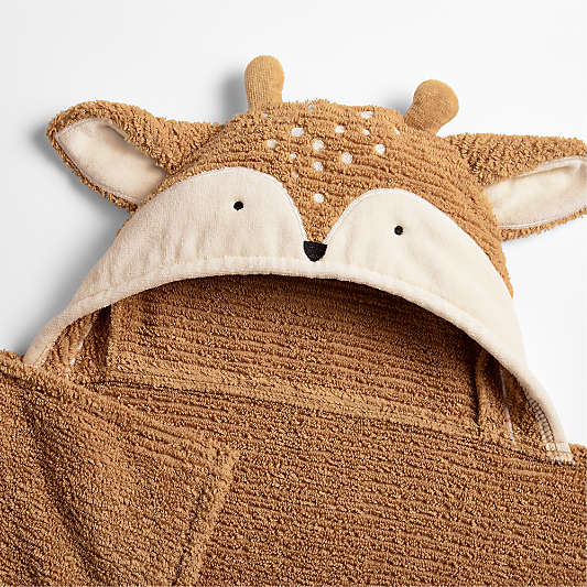 Fawn 100% Organic Cotton Hooded Baby Towel