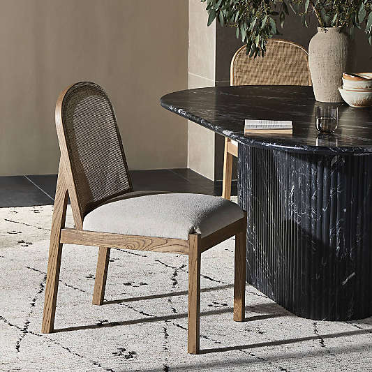 Faye Natural Upholstered Woven Dining Side Chair